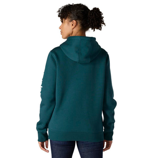 Carhartt W TS2791 Sleeve Logo Hoodie - Greenstone - Back