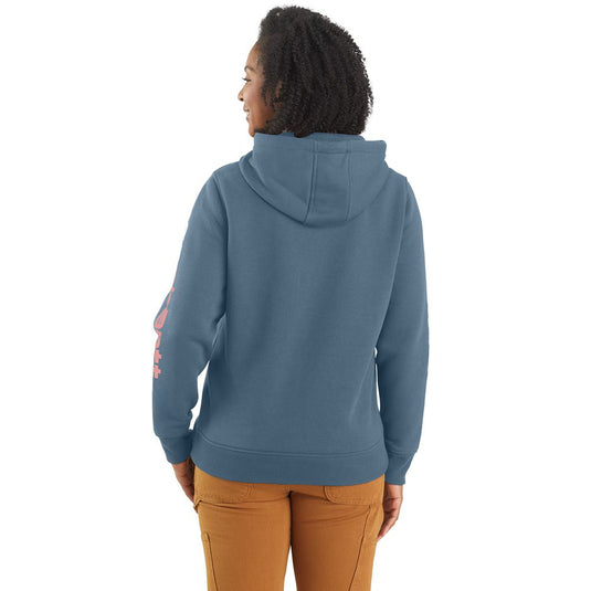 Carhartt W TS2791 Sleeve Logo Hoodie - Thundercloud - Back