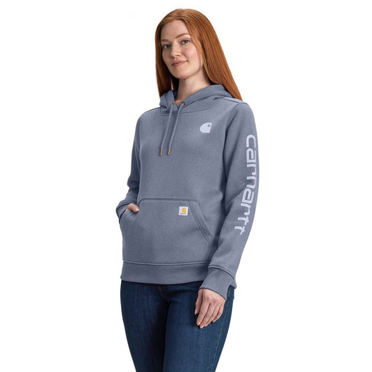 Carhartt W TS2791 Sleeve Logo Hoodie - Wisteria - Front