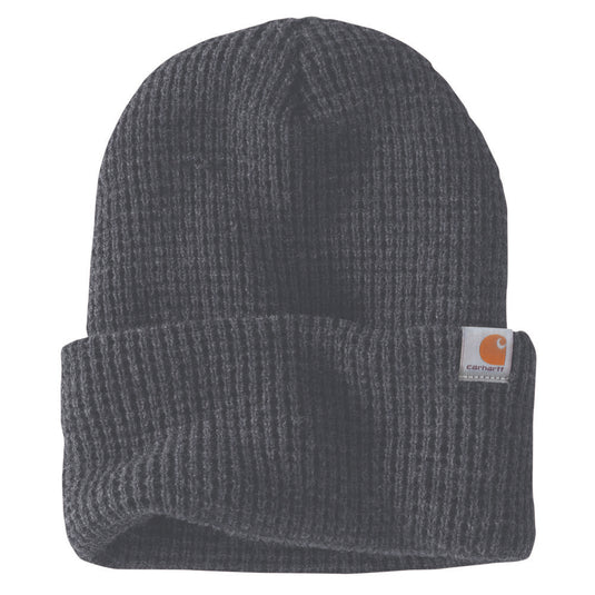 Carhartt Woodside Waffle Beanie - Coal Heather