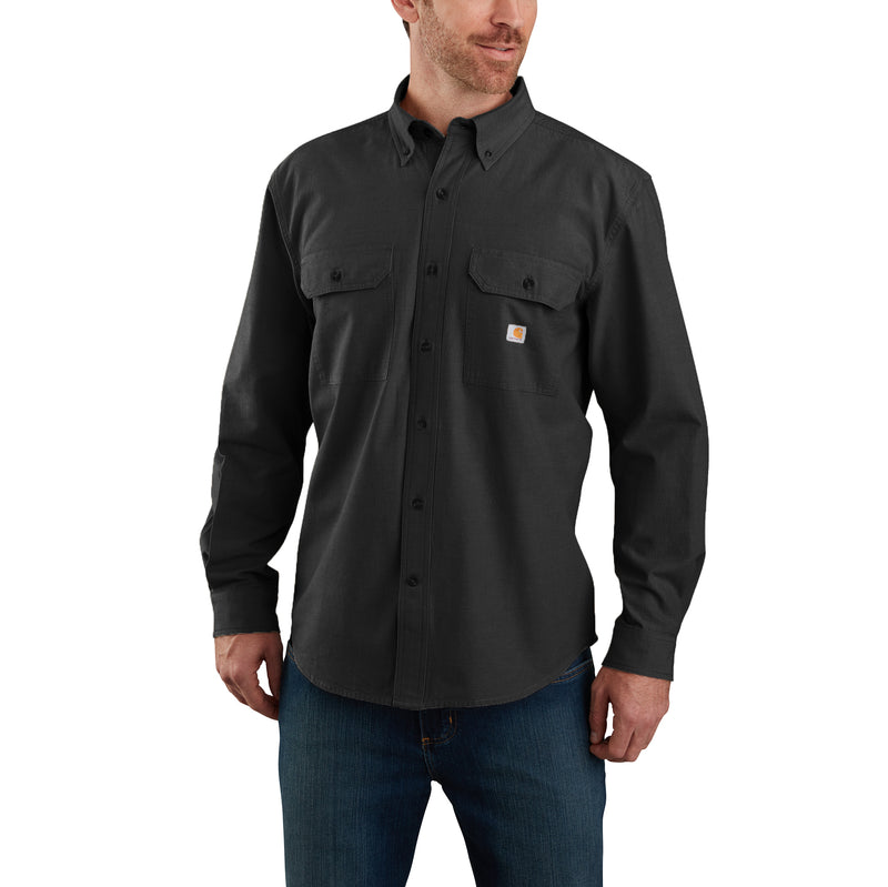 Load image into Gallery viewer, Carhartt Loose Fit Midweight Chambray Long Sleeve Shirt - BKC Black Chambray

