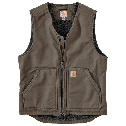 Carhartt OV4394 Duck Sherpa Lined Vest - Drift Wood