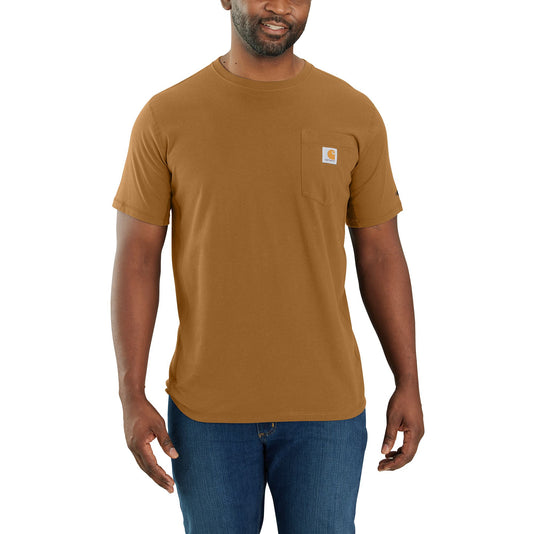 Carhartt TK6652 S/S Relaxed Fit Force Pocket Tee - Carhartt Brown
