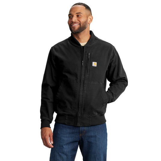 Carhartt OJ6781 Duck Bomber Jacket - Black - Front