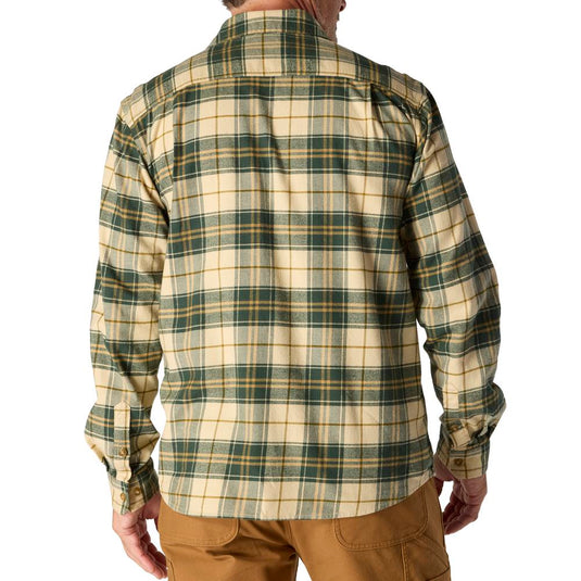 Carhartt TW5945 L/S RF MW Flannel Shirt - Forestry Green - Back