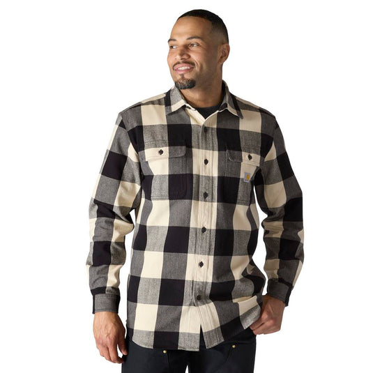 Carhartt TW4451 L/S Heavyweight Flannel - Oat Milk - Front
