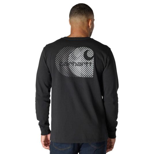 Carhartt TK7036 Pkt C L/S Tee - Black - Back