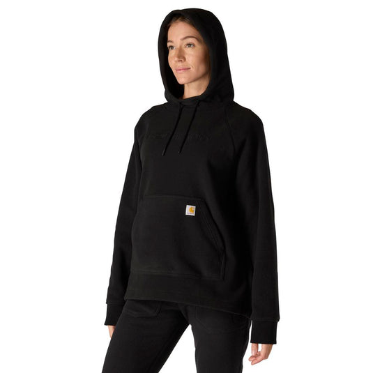Carhartt W TS7142 Oversized Fleece Hoodie - Black - Hood