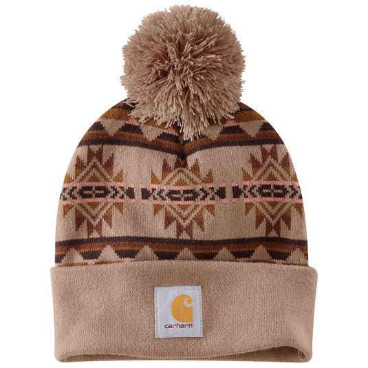 Carhartt AH7184 Pom Beanie - Soft Sepia