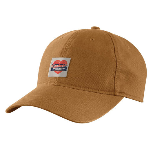 Carhartt AH7401 W Heart Patch Canvas Cap - Carhartt Brown - Front