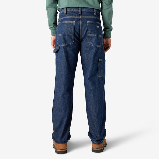 Dickies Relaxed Fit Heavyweight Carpenter Jeans Rinsed Indigo Blue