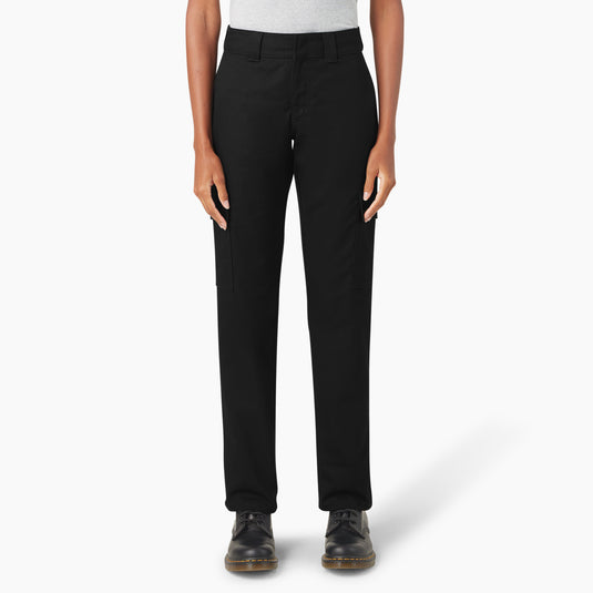 Dickies Women's Cargo Super Flex Pant - Black Front