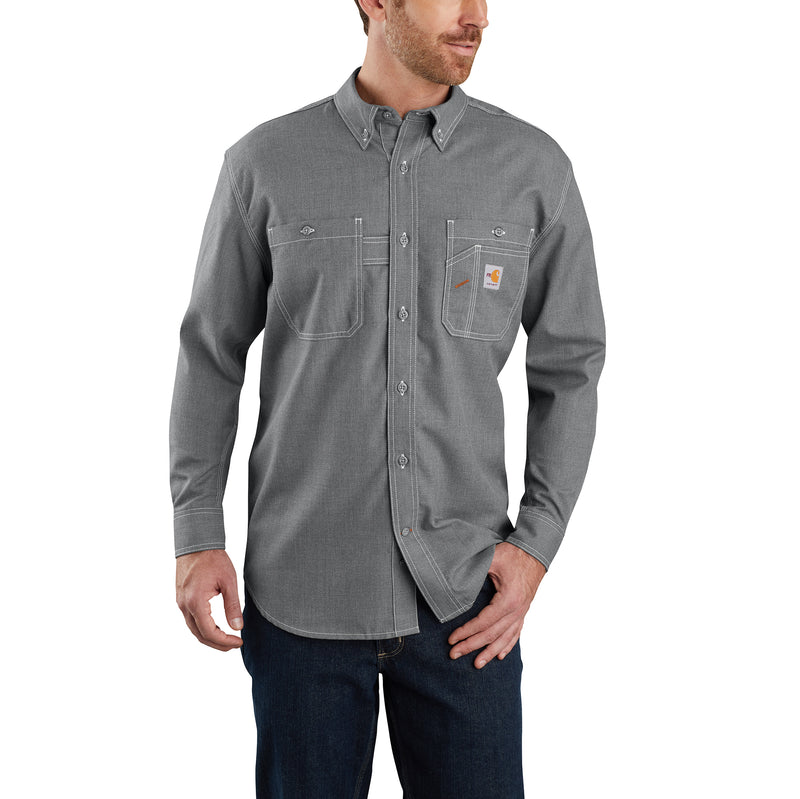 Load image into Gallery viewer, Carhartt Flame-Resistant Force® Loose Fit Lightweight Long Sleeve Work Shirt Gray
