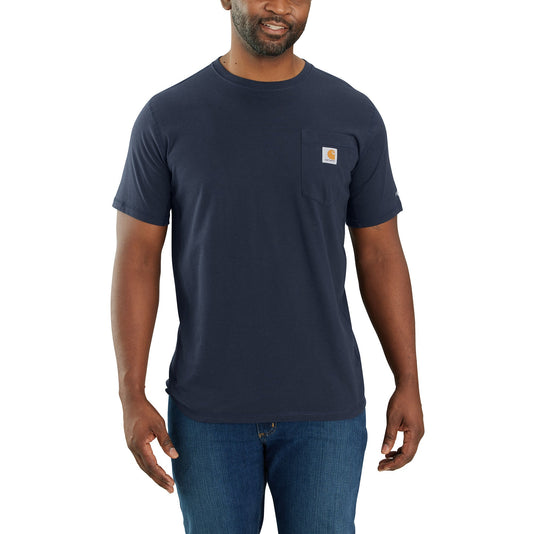 Carhartt TK6652 S/S Relaxed Fit Force Pocket Tee - Navy - Front