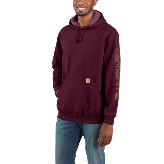 Carhartt K288 Loose Fit Sleeve Logo Hoodie - Port