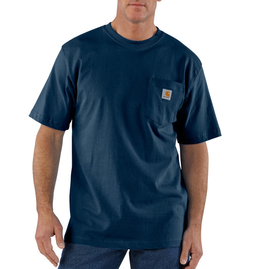 Carhartt Loose Fit Heavyweight Short-Sleeve Pocket T-Shirt Navy