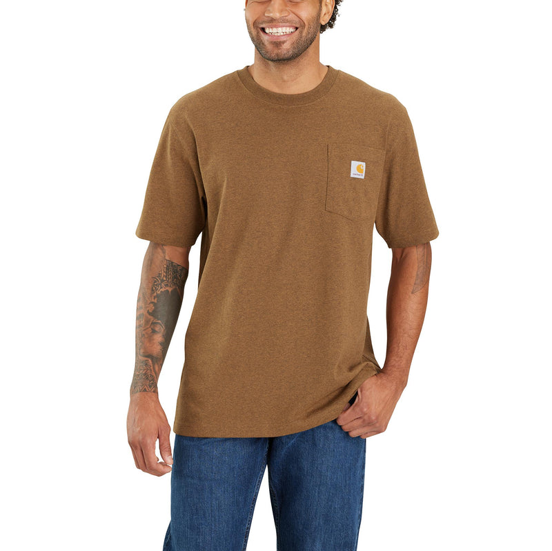 Load image into Gallery viewer, Carhartt Loose Fit Heavyweight Short-Sleeve Pocket T-Shirt Oiled Walnut Heather

