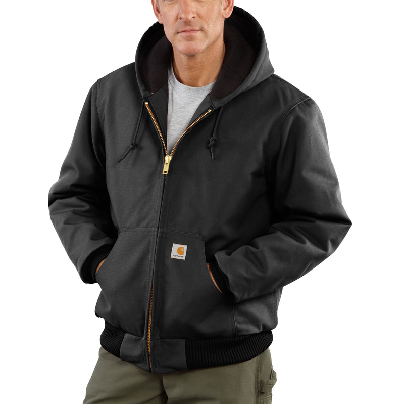 Load image into Gallery viewer, Carhartt J140 Flannel-Lined Duck Active Jacket Black
