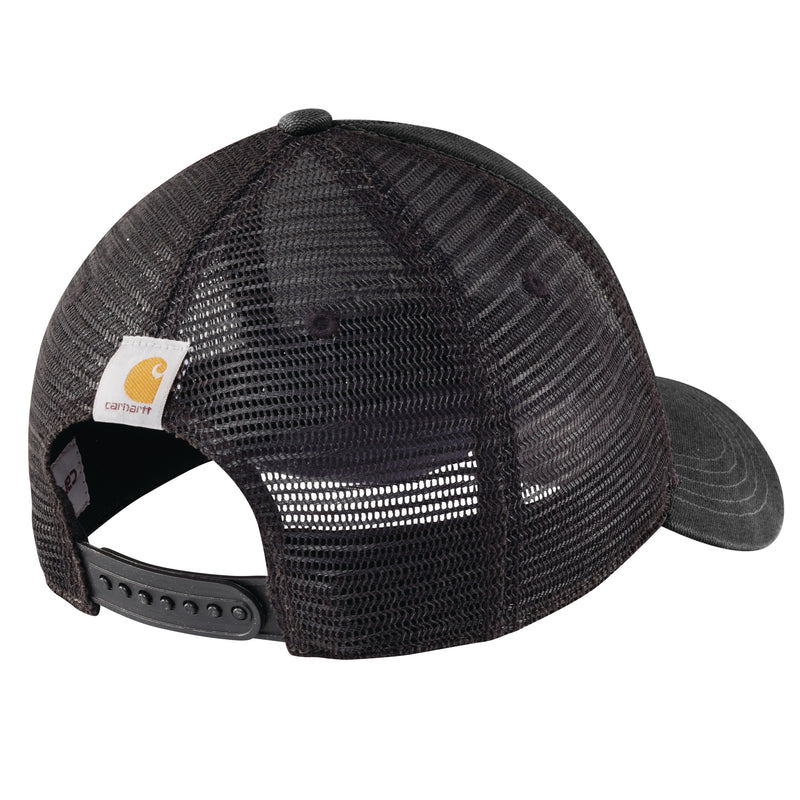Load image into Gallery viewer, Carhartt AH1195 Canvas Mesh Back Graphic Logo Cap Black
