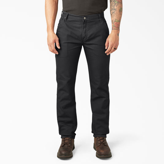 DP802 Tough Max Duck Carpenter Pant - Stonewashed Black - Front