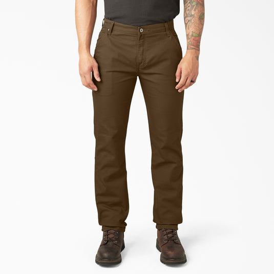 DP802 Tough Max Duck Carpenter Pant - Stonewashed Timber Brown - Front