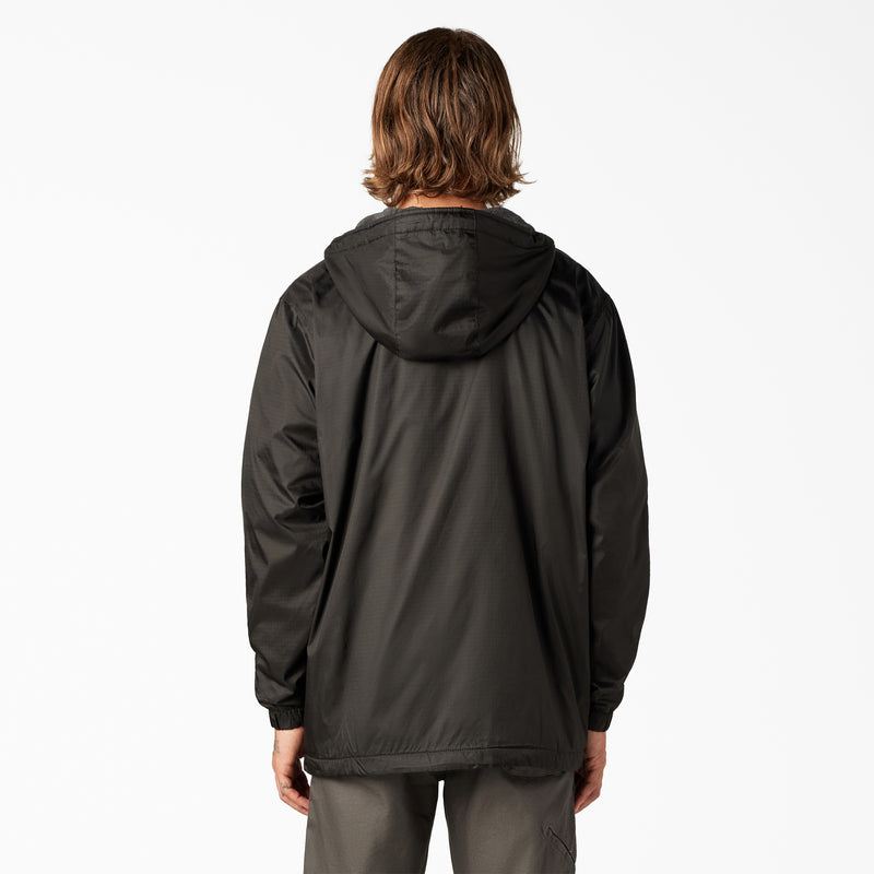 Load image into Gallery viewer, Dickies Fleece Lined Windbreaker Nylon Ripstop Hooded Jacket 33237 Black
