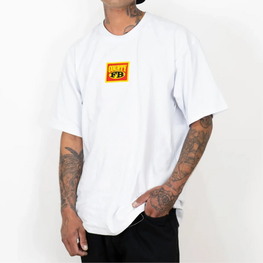 FB County Box Logo Heavy Hard S/S Tee - White
