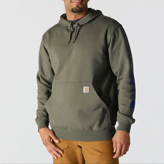 Carhartt K288 Loose Fit Sleeve Logo Hoodie - Dusty Olive