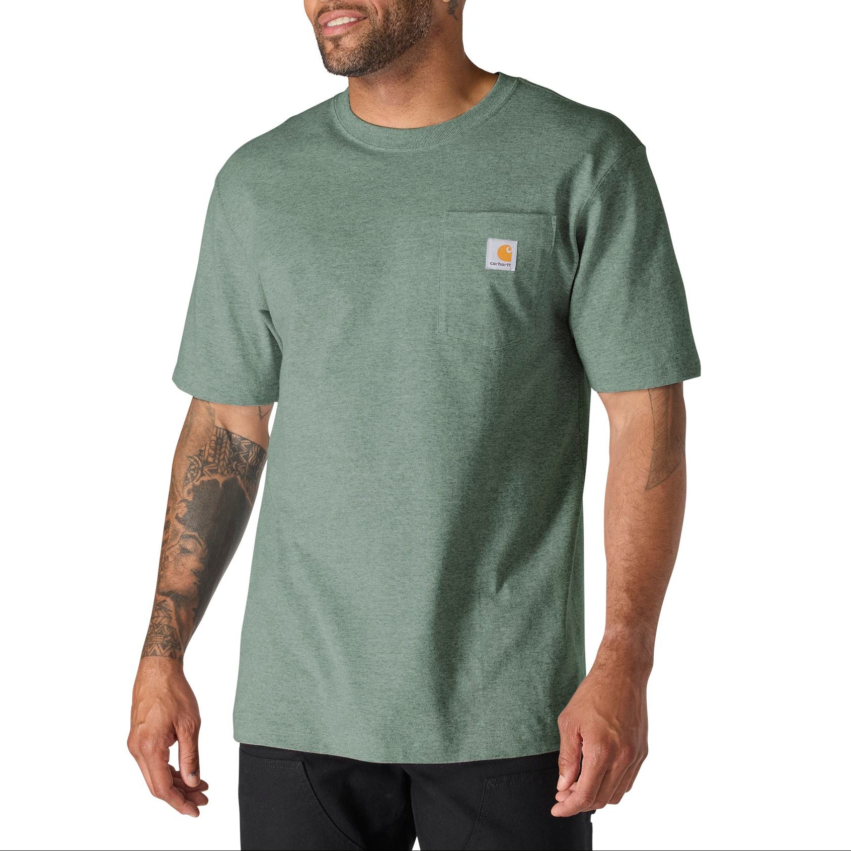 Carhartt Iconic K87 Short Sleeve Loose Fit Pocket Tee - Green