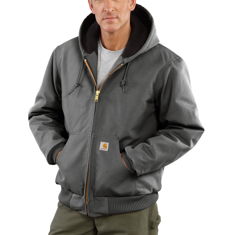 Load image into Gallery viewer, Carhartt J140 Flannel-Lined Duck Active Jacket Gravel Gray
