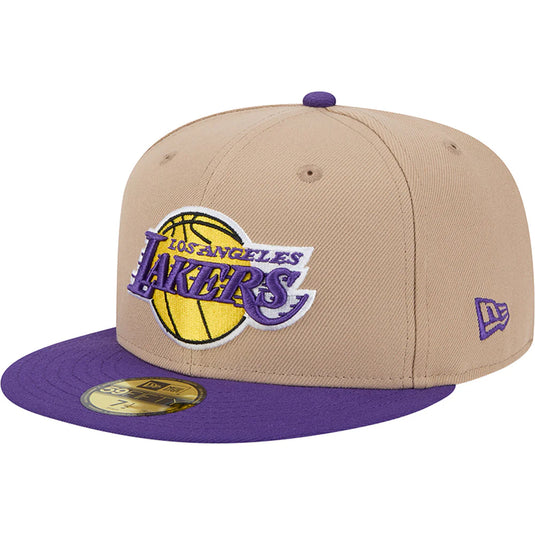 New Era EG Lakers Cam 2-Tone Cap - Camel/Purple - Front