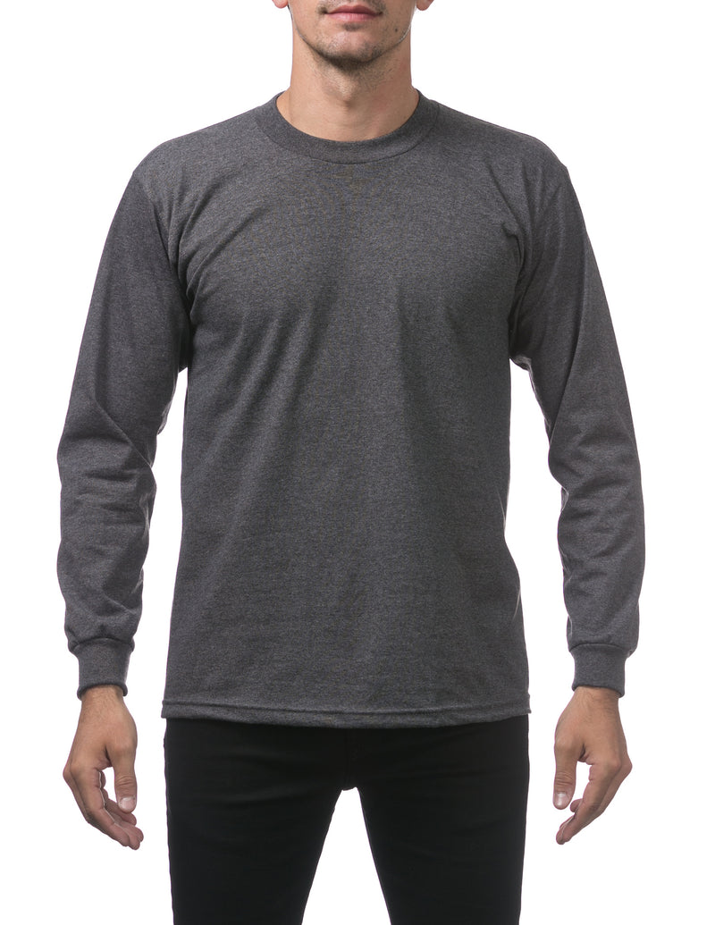 Load image into Gallery viewer, Pro Club Heavyweight Long Sleeve Tee Charcoal

