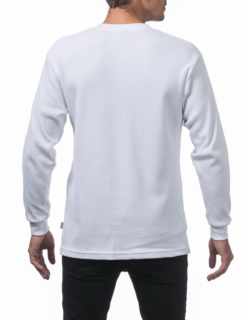 Load image into Gallery viewer, Pro Club Heavyweight Thermal Long Sleeve Shirt White
