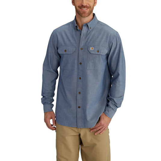 Carhartt L/S Chambray Shirt - Denim Blue Chambray