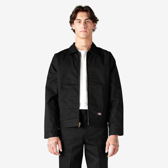Dickies TJ15 Lined Eisenhower Jacket - Black - Front