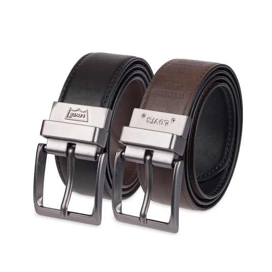 Levis 38mm Gunmetal Rev Belt - Black and Brown