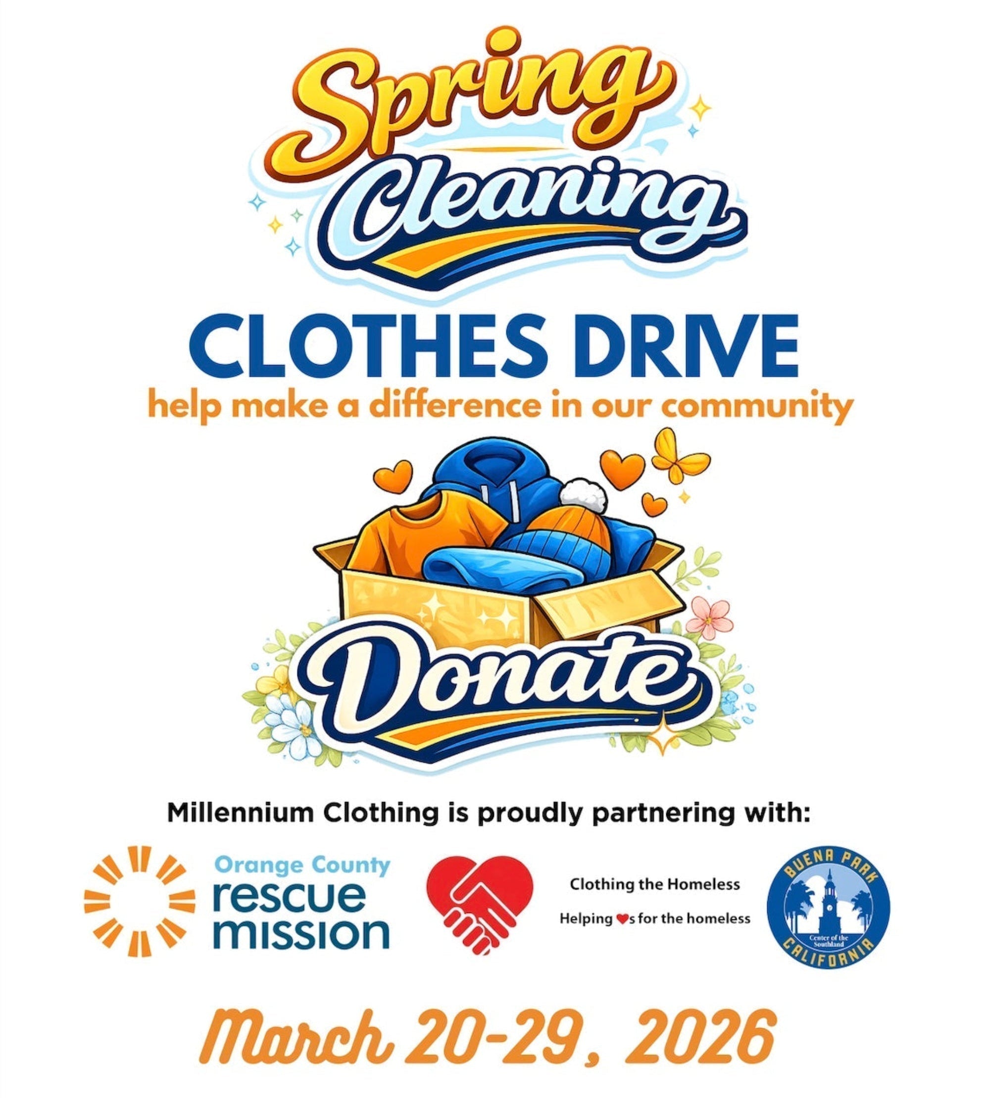 Spring Cleaning Clothes Drive – Millennium Clothing