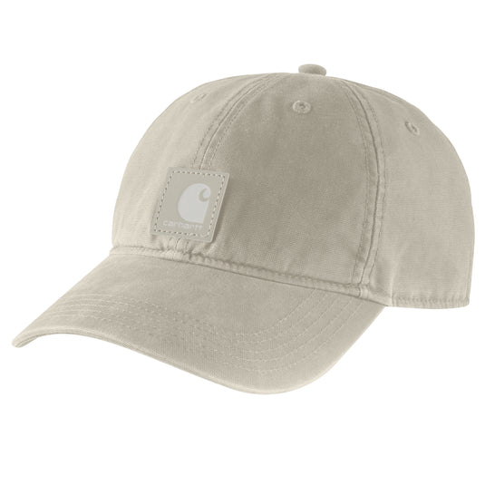 Light sand cap with a Carhartt logo 