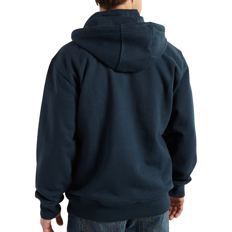 Load image into Gallery viewer, Carhartt Rain Defender® Loose Fit Heavyweight Quarter Zip Hoodie - Navy - Back

