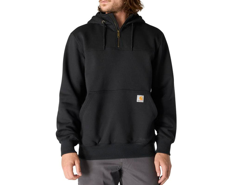 Load image into Gallery viewer, Carhartt TS0617 Paxton Quarter Zip Hoodie - Black - Front
