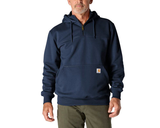Carhartt TS0617 Paxton Quarter Zip Hoodie - Navy - Front