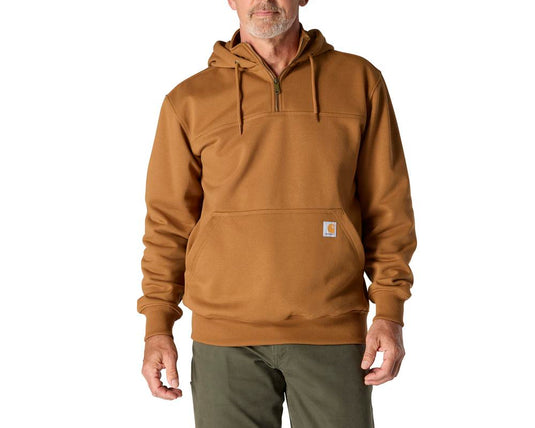 Carhartt TS0617 Paxton Quarter Zip Hoodie - Carhartt Brown - Front