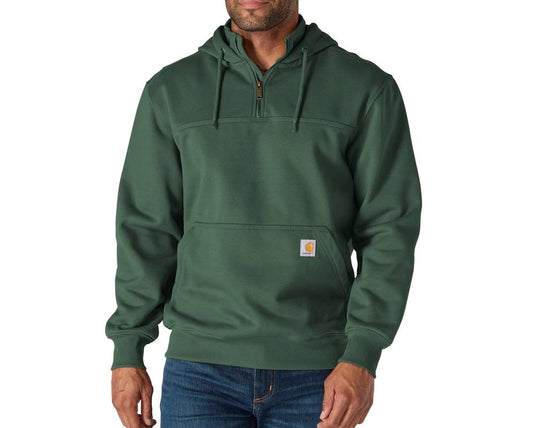 Carhartt TS0617 Paxton Quarter Zip Hoodie - Forestry Green - Front