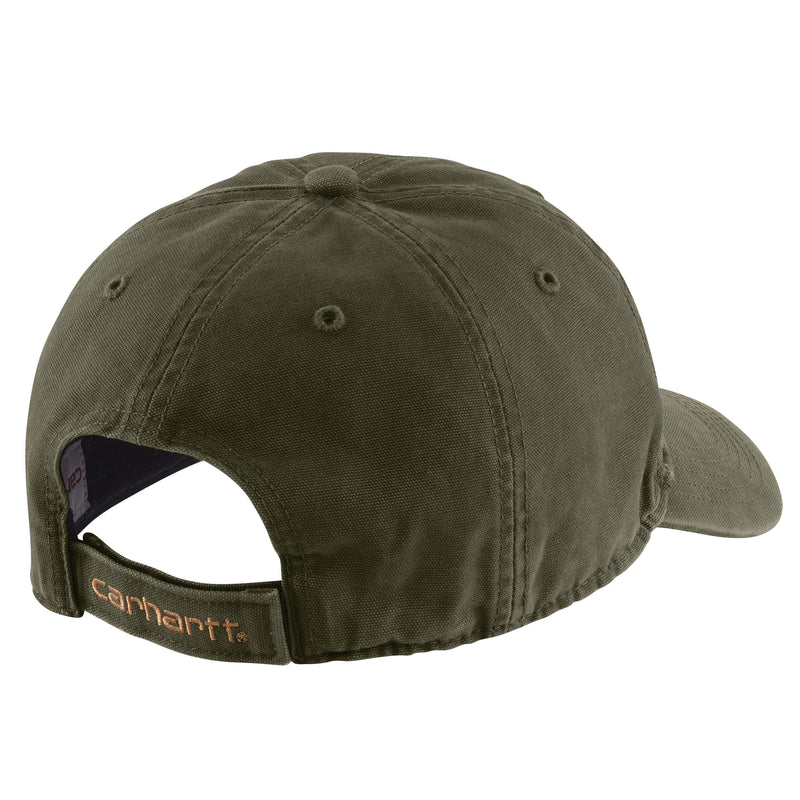 Load image into Gallery viewer, Carhartt AH0289 Odessa Canvas Cap Army Green - Back
