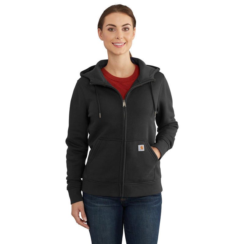 Load image into Gallery viewer, Women&#39;s Carhartt Relaxed Fit Midweight Full-Zip Sweatshirt - Black
