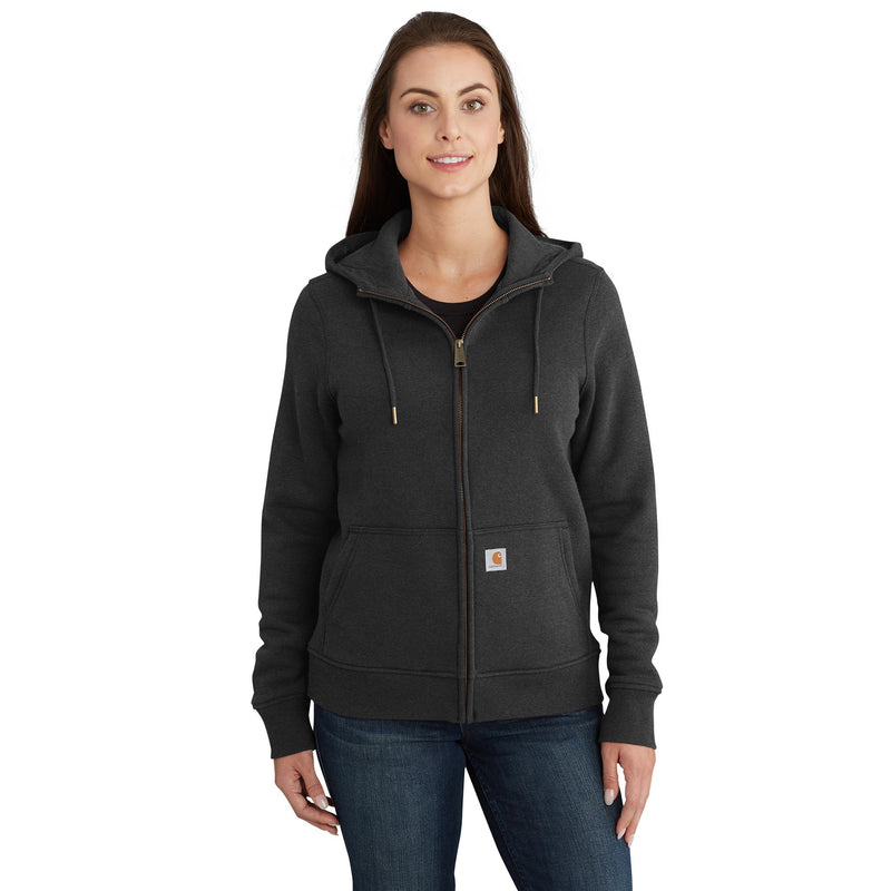 Load image into Gallery viewer, Women&#39;s Carhartt Relaxed Fit Midweight Full-Zip Sweatshirt - Carbon Heather
