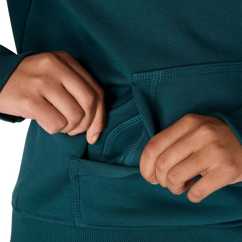 Load image into Gallery viewer, Carhartt W TS2791 Sleeve Logo Hoodie - Greenstone - Pocket
