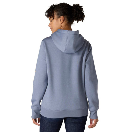 Carhartt W TS2791 Sleeve Logo Hoodie - HLight Faded Navy Heather - Back