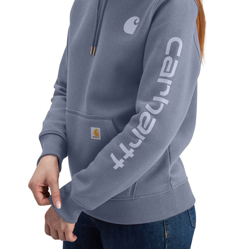 Load image into Gallery viewer, Carhartt W TS2791 Sleeve Logo Hoodie - Wisteria - Side
