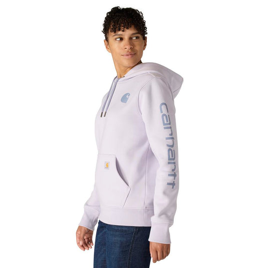 Carhartt W TS2791 Sleeve Logo Hoodie - Mica Wisteria - Front